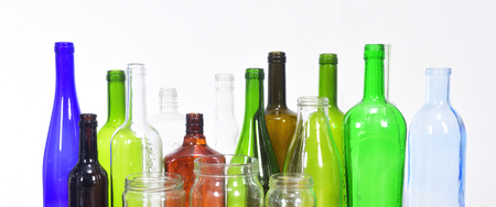 bottlenecks on white backgroundの写真素材