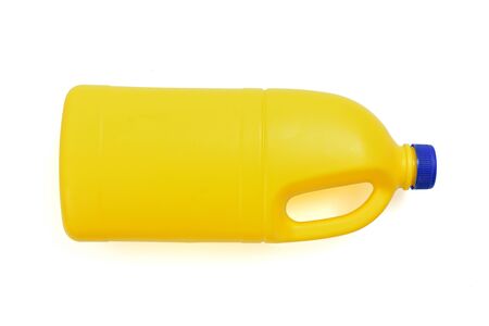 bottle of lye on white backgroundの写真素材