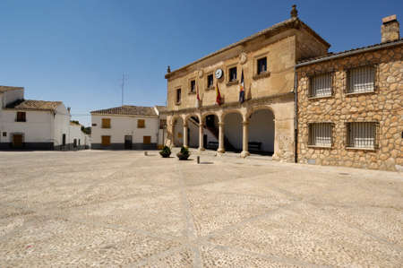 Infante Don Juan Manuel square, Alarcon, Cuenca province, La Mancha, Spain