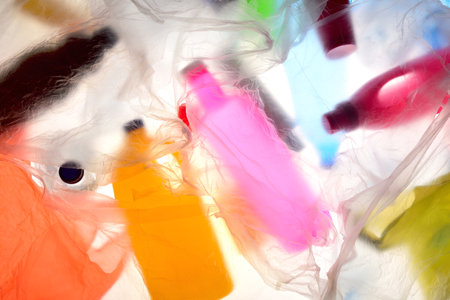 trash diffuse plastic backlightの写真素材