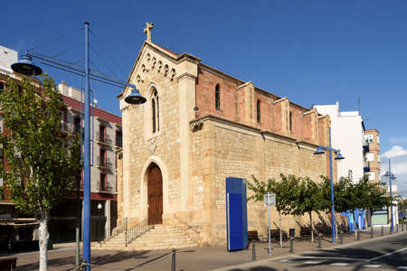 Church of Saint Peter in the Serrallo neighborhood of Tarragona, Catalonia, Spainの写真素材