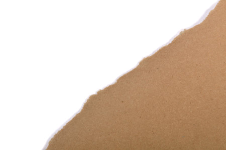 torn paper on white backgroundの写真素材