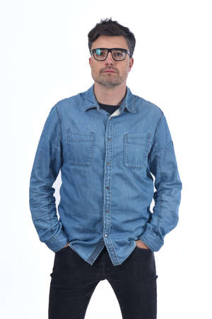 portrait of a man on white background