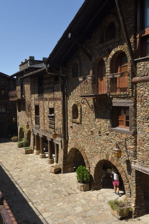 view of village of Auvinya, Andorraの写真素材