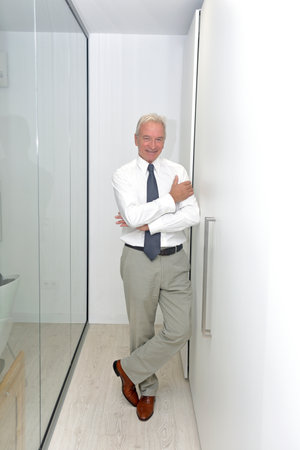 smiling  businessman looking at cameraの写真素材