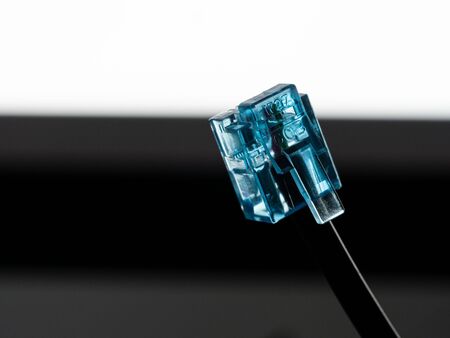 Macro Detail Of A Telephone Connector