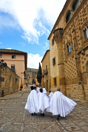 Holy week in Baeza, Nazarenes in the Palace of Jabalquintoの写真素材