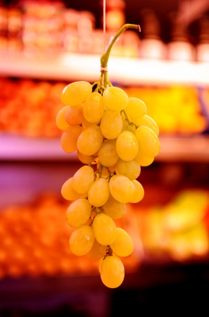 Bunch of Grapes, greengrocers marketの写真素材