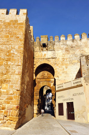 Puerta de Sevilla, Alcazar, monumental city of Carmona, Seville province, Andalusia, Spainのeditorial素材