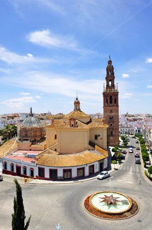 Panoramic view of the monumental city of Carmona, Seville province, Andalusia, Spainのeditorial素材