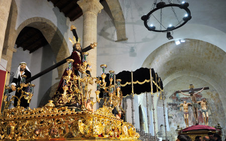 Image of Jesus of Nazareth, Holy Week in Baeza, Province of Jaen, Andalucia, Spain