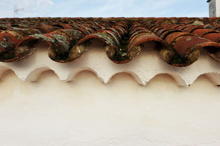 Eaves of a rooftop in an Andalusian village house