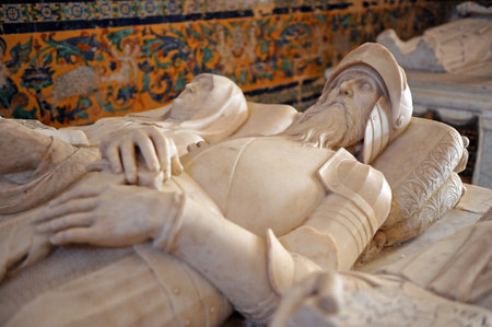 Marble sepulcher of Ribera family, Cartuja de Santa Maria de las Cuevas, Seville, Andalusia, Spainのeditorial素材