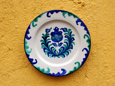 Fajalauza ceramic, decorative plate, Granada, Spainのeditorial素材