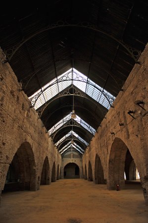 Medieval architecture, Atarazanas Reales, Seville, Andalusia, Spainのeditorial素材