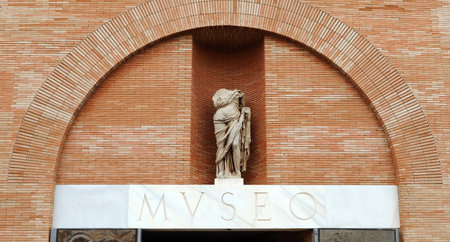 Museum of the Roman city of Emerita Augusta, Merida, Badajoz Province, Extremadura, Spainのeditorial素材