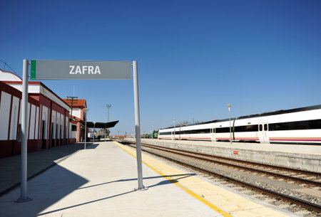 Old train station in Zafra, Badajoz province, Extremadura, Spainのeditorial素材