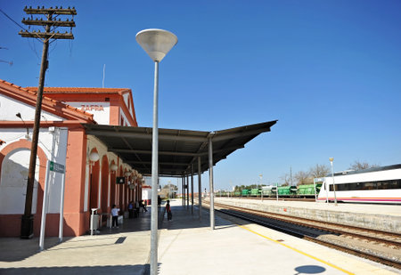 Old train station in Zafra, Badajoz province, Extremadura, Spainのeditorial素材