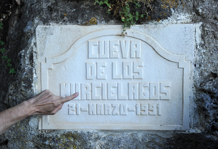 Bats cave, Zuheros, Natural Park Subbetica, Cordoba province, Spainの写真素材