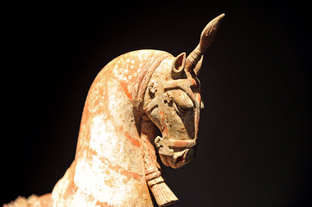 Head of a chinese horse of terracottaのeditorial素材