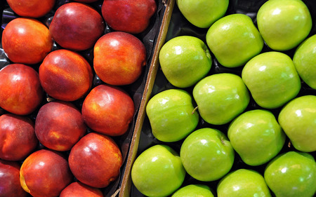 Apples at the marketの写真素材