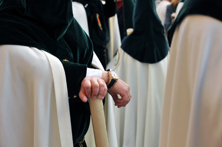 Holy Week in Triana, Religious procession in Seville, Andalusia, Spainの写真素材
