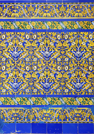 socle of mosaic tiles, decorative background