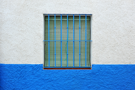 popular architecture, simple window in a village in southern Spainの写真素材