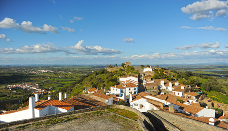 landscape of Alentejo seen from the village of Monsaraz, Portugal, southern Europeの写真素材