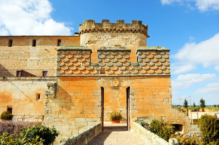 Castillo del Buen Amor, Entrance of Good Love Castle in Topas, province of Salamanca, Spainのeditorial素材