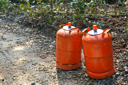 Butane gas cylindersの写真素材