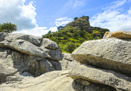 The natural monument of Canyon of Buitreras, province of Cadiz, Spainの写真素材