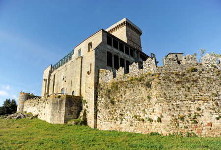 Palace of the Counts,  Monterrei Castle in Verin, province of Orense, Galicia, Spain.のeditorial素材