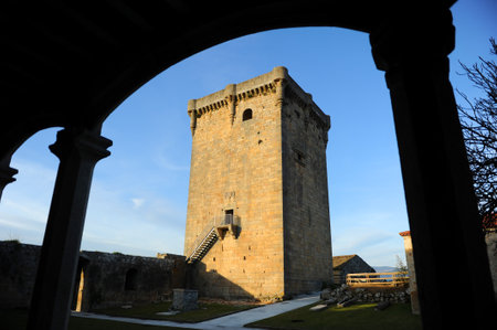 Donjon of Monterrey Castle in Verin, province of Ourense, Galicia, Spain.のeditorial素材