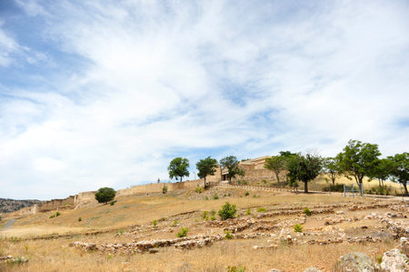 Alarcos Castle, place of a famous battle of the Spanish Reconquest between Christians and Arabs in 1195, Ciudad Real, Spainのeditorial素材