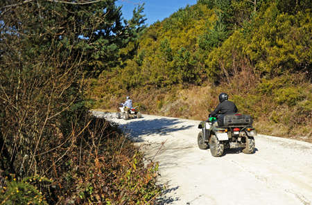 Quark route by mountain roads near Cerdedelo village in the province of Ourense, Galicia, Northern...