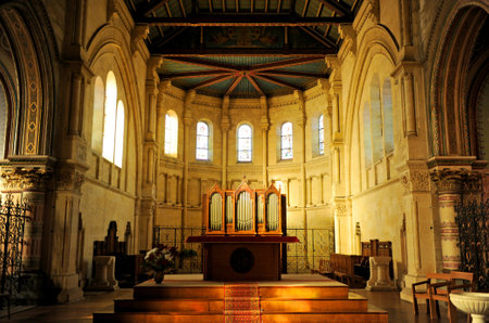 Interior of Sainte Marie de La Bastide church, Bordeaux Gironde Franceのeditorial素材