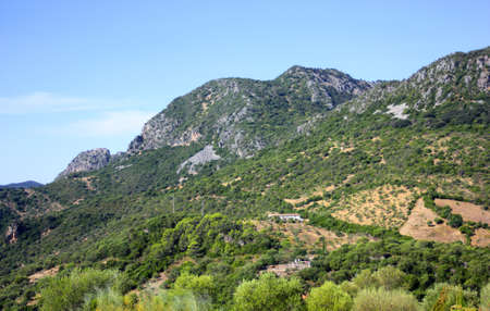 Landscape of Ubrique mountains in the Sierra de Grazalema Natural Park, Cadiz province Andalusia Spainの写真素材