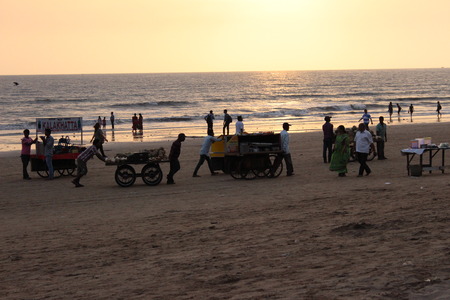 Sunset at Juhu Beachのeditorial素材