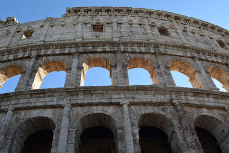 One of the Coliseum walls on a sunny dayの写真素材