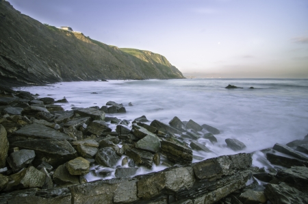 barrika cliffs Basque countryの写真素材