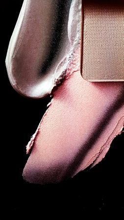 Display of Foundation and Lipsticksの写真素材