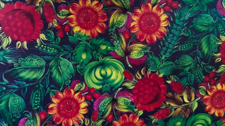Artistic Flowers and Leaves Backgroundの写真素材