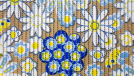 Multi Floral Prints on Rubber Texture