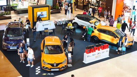 Putrajaya / Malaysia - June 30, 2019: Scene for vehicle road show of Renault Captur held in IOI City Mall.のeditorial素材