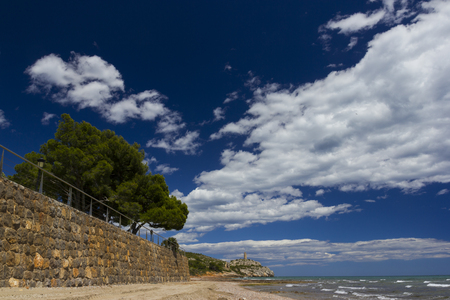 Bellver tower beach Castellon, Spain.の写真素材