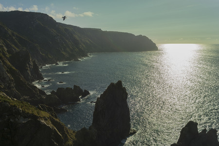 Cape Ortegal cliffs La Coruna, Spain.の写真素材