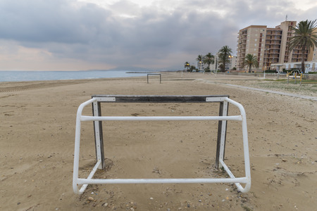Goals on the beach.の写真素材