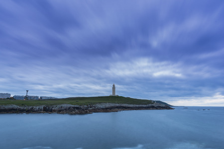 Hercules Tower (La Coruna, Spain).の写真素材