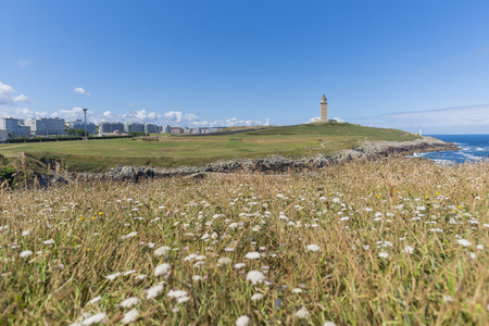 Hercules Tower (La Coruna, Spain).の写真素材